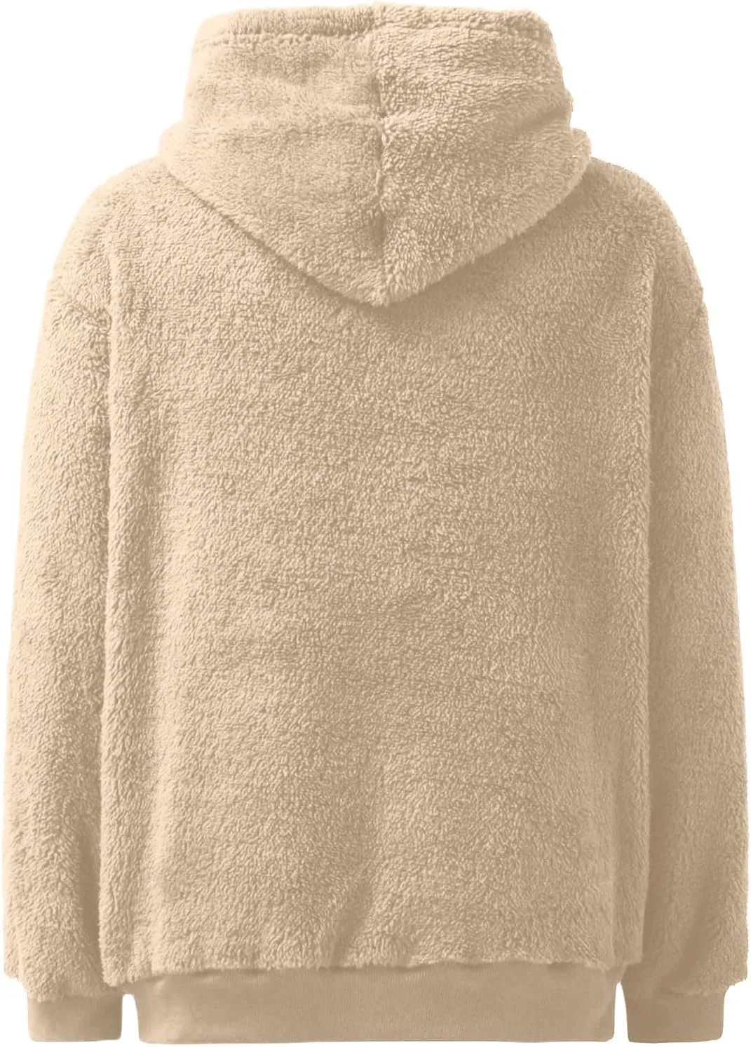 1/4 Zip Up Hoodie Women Fleece Sweatshirts Soft Fuzzy Jackets Sherpa Pullover Oversized Plain