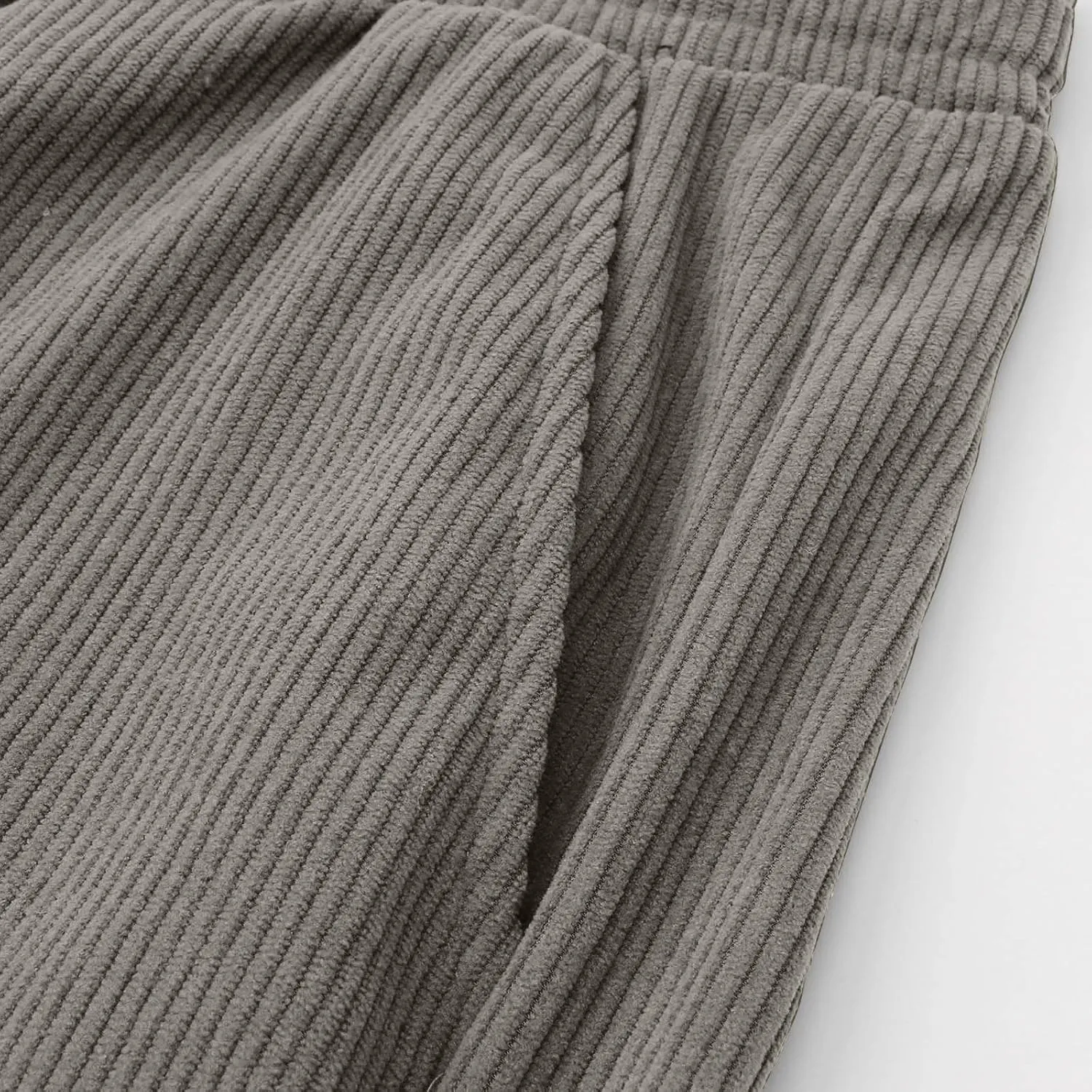 2025 Men's American High Waist Wide Leg Corduroy Casual Sports Pants