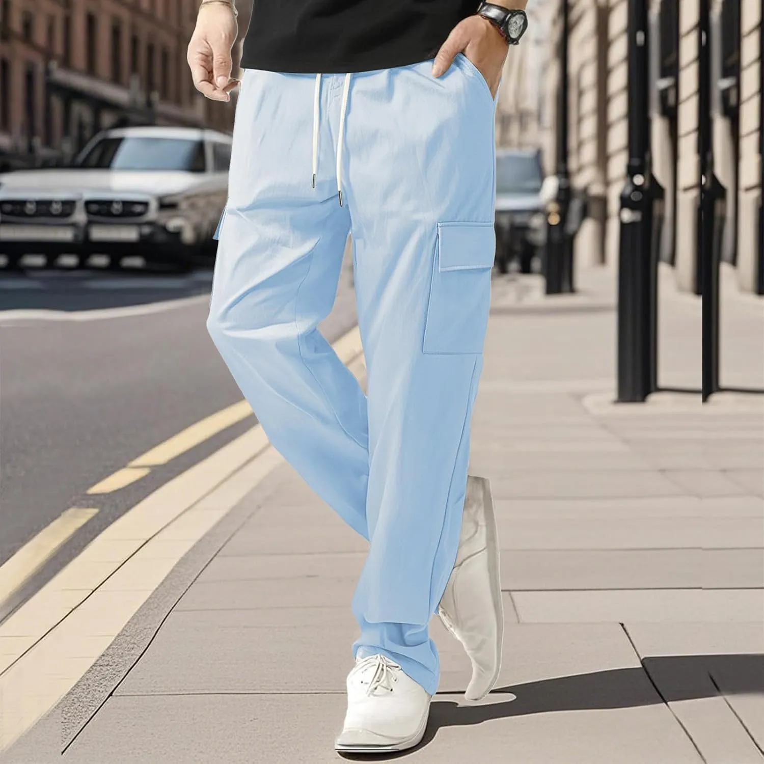 2025 Men's Sports Rope Work Pants Casual Pants