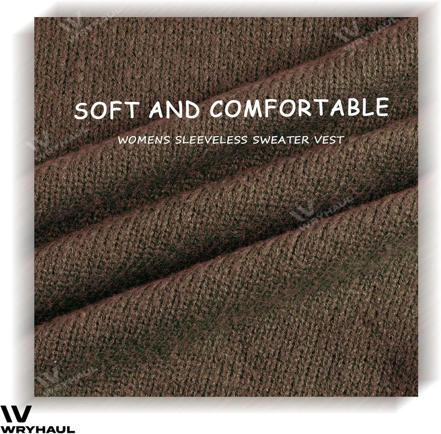 2025 Women's Cozy Pocket Sweater Vest, V-Neck Pocket Sleeveless Sweater Vest V Neck Knit Sweater Vest for Women
