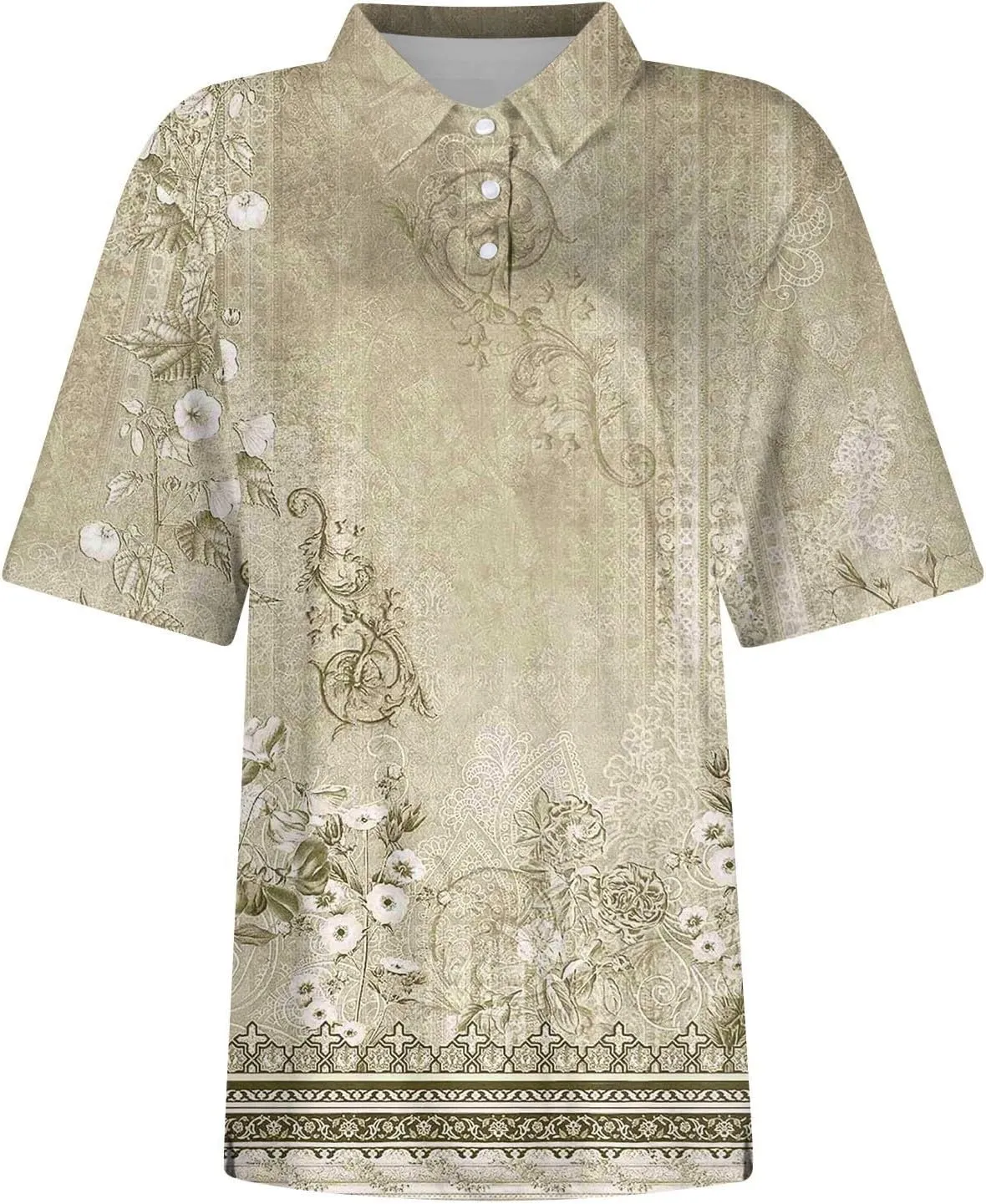 2025 Women's Summer Polo Shirts Short Sleeve Collared Tops Business Casual Summer Tops Trendy Loose