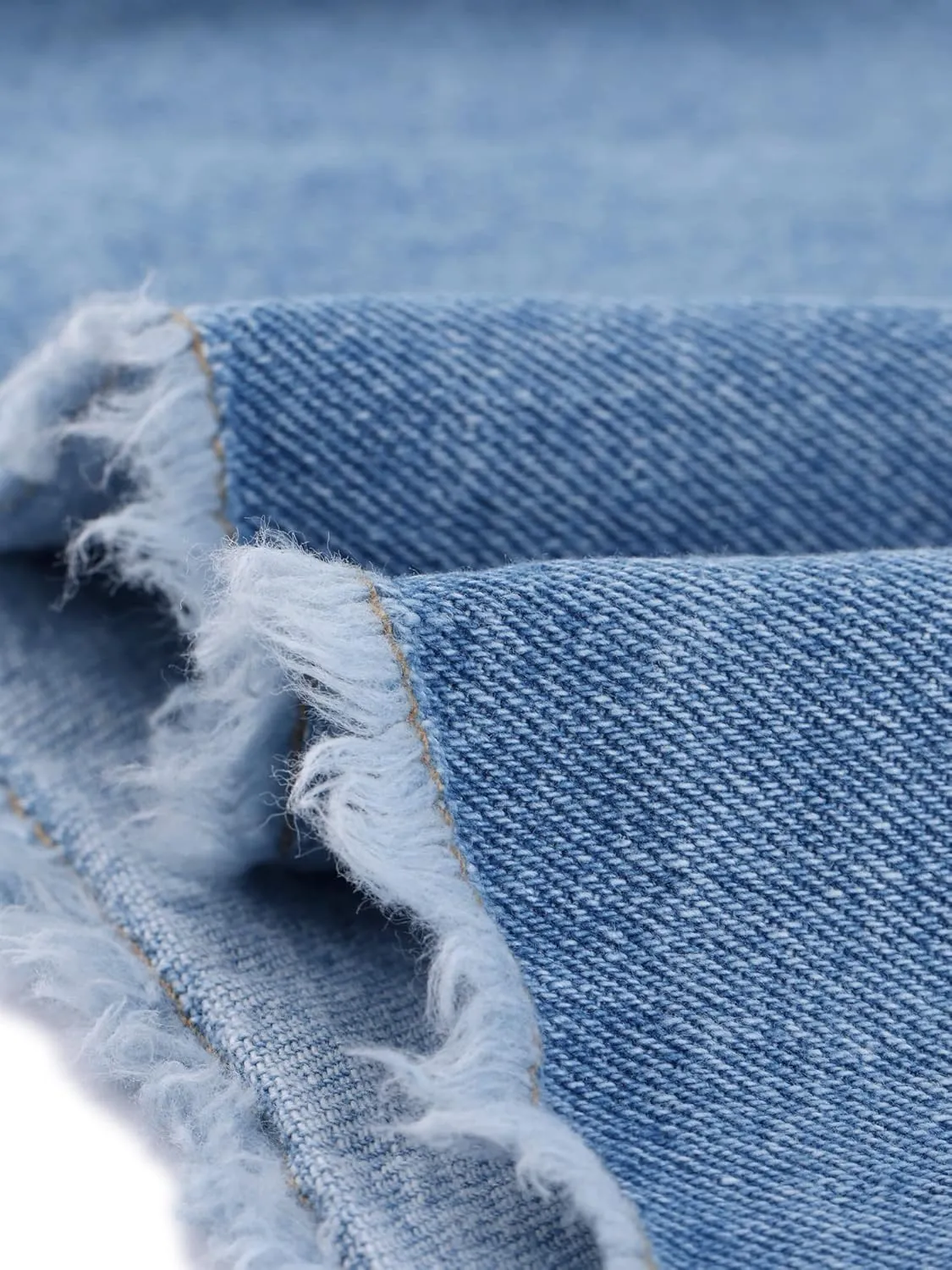 Agnes Orinda Plus Size Women Denim Shirt Long Sleeve Washed Frayed Hem Jean Denim Jackets