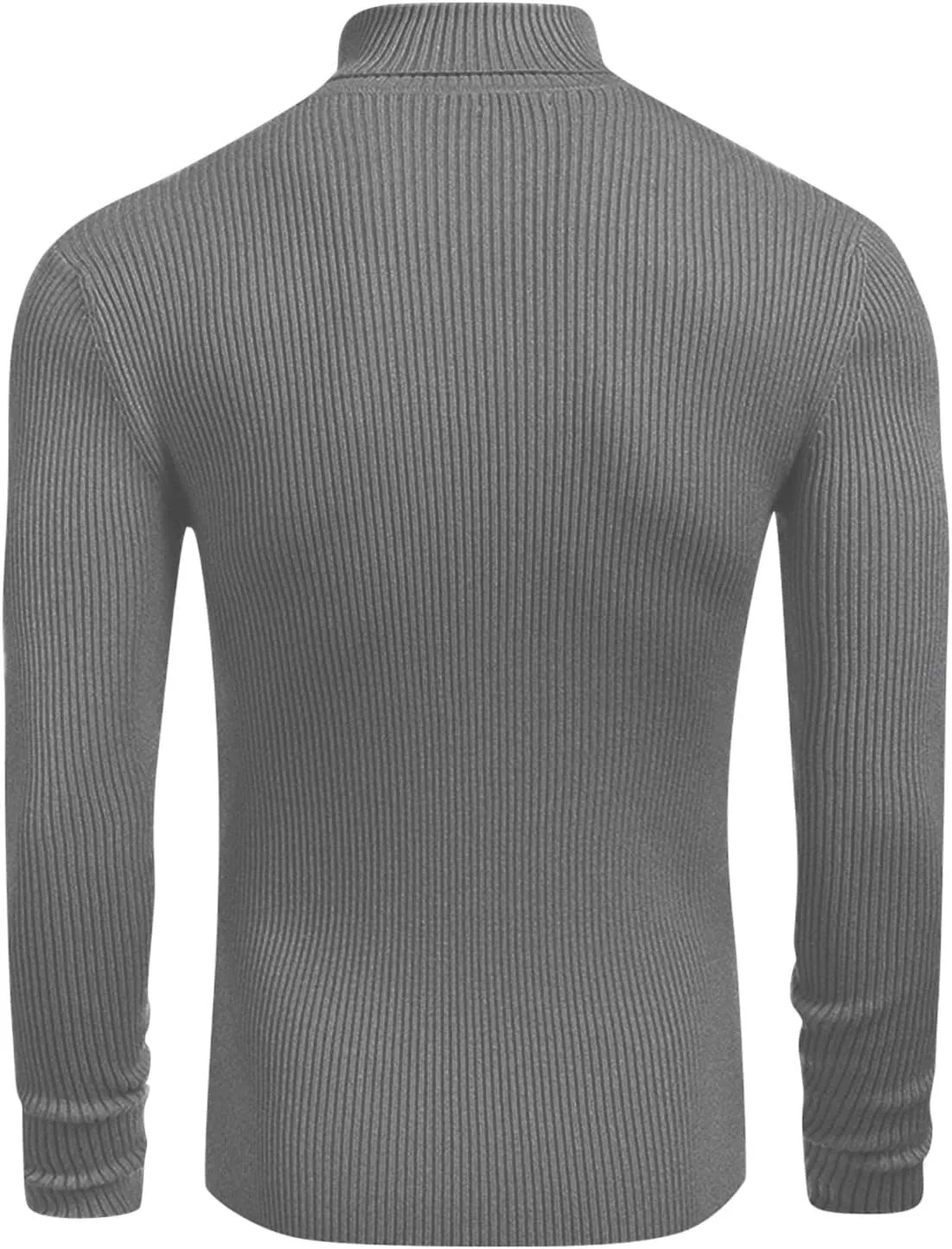 Alalaso Men's Mock Turtleneck Sweater Slim Fit Lightweight Pullover Long Sleeve Solid Color Knitwear Ribbed Tops Fall Sweater