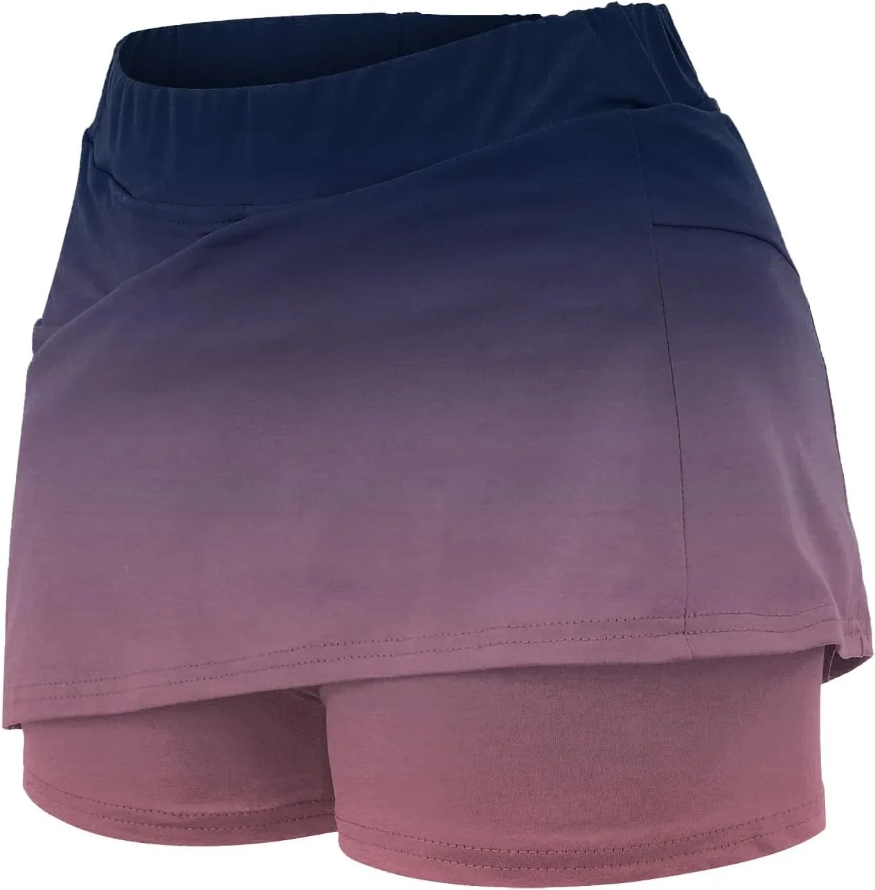 Athletic Skorts for Woman Elastic Tennis Yoga Shorts Hight Waist Solid/Gradient Skirts Tummy Control Skinny Joggers