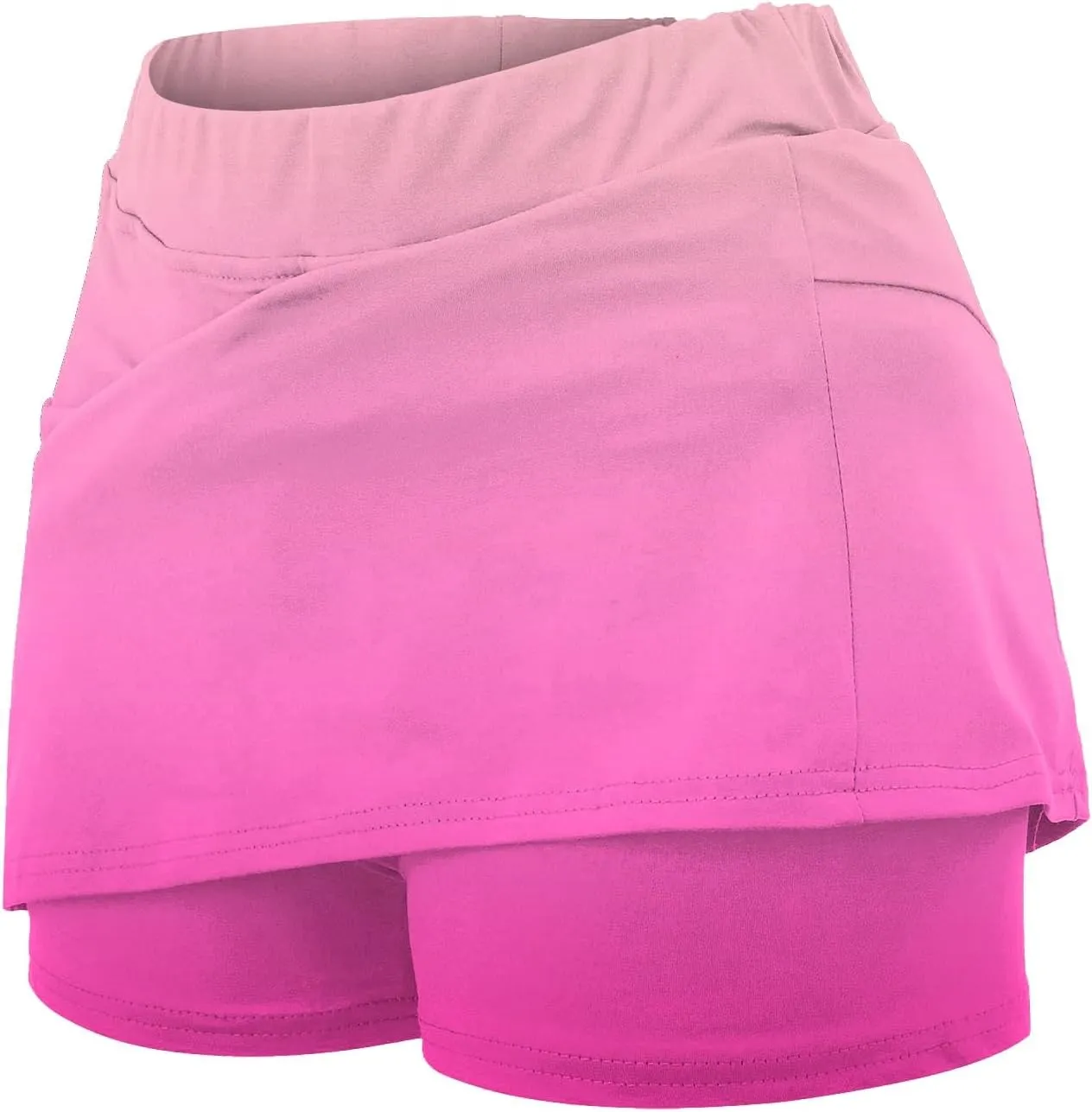 Athletic Skorts for Woman Elastic Tennis Yoga Shorts Hight Waist Solid/Gradient Skirts Tummy Control Skinny Joggers