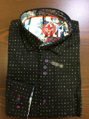 Au Noir TESLA Dress Shirt Black/Royal