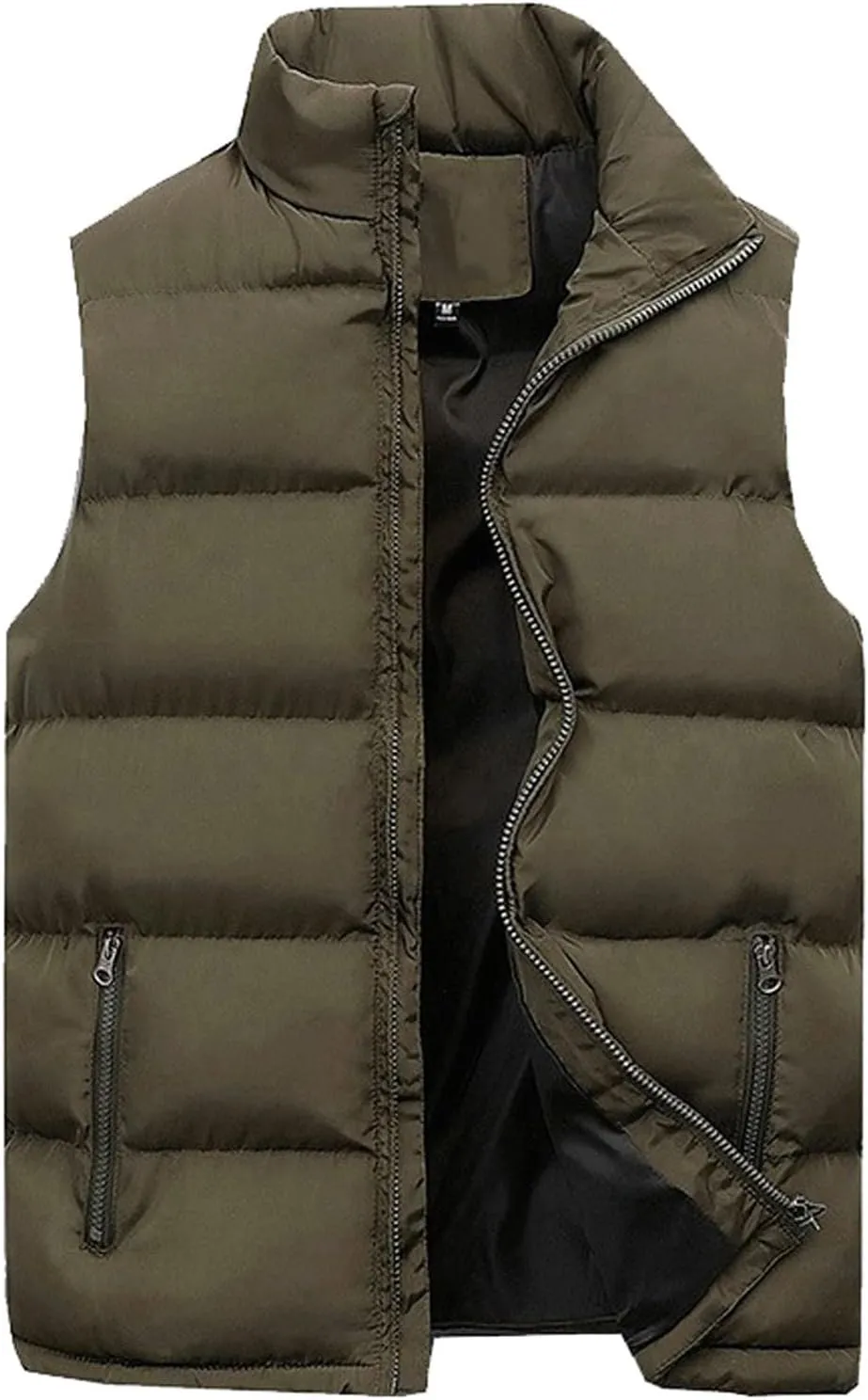BIFUTON Men's Vest Casual Sleeveless Puffer Vest Puffy Down Jacket Sports Running Vest Travel Winter Coat Windbreaker Outwear