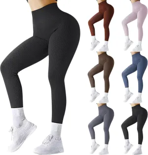 Butt Lifting Ribbed Leggings Women,High Waisted Tummy Control Leggings,Gym Workout Yoga Leggings,Stretchy Shapewear