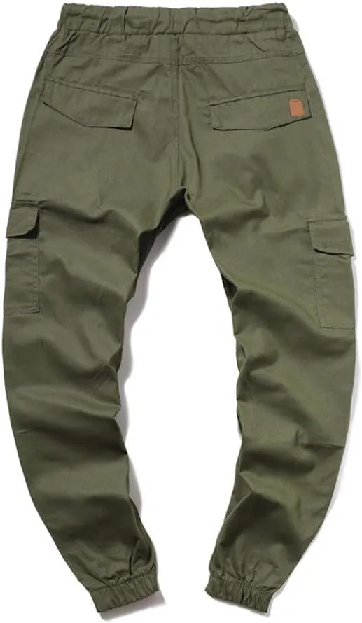 Cargo Pants for Men Relaxed Fit Sweatpants Stretch Elastic Waist Multiple Pockets Sports Pants Fitness Sports Trouser