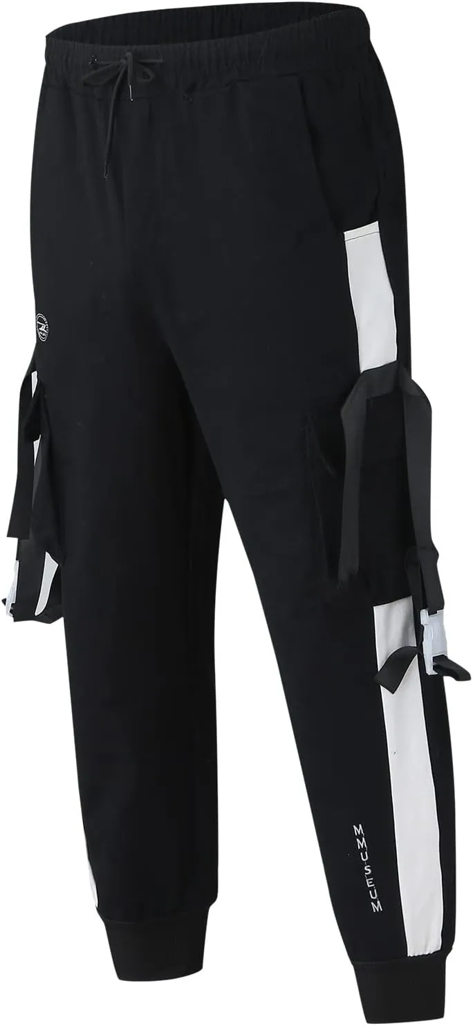 Cargo Pants for Men Work Drawstring Sports Trousers Joggers for Men Sports Active Joggers for Men Elastic Waist Mens