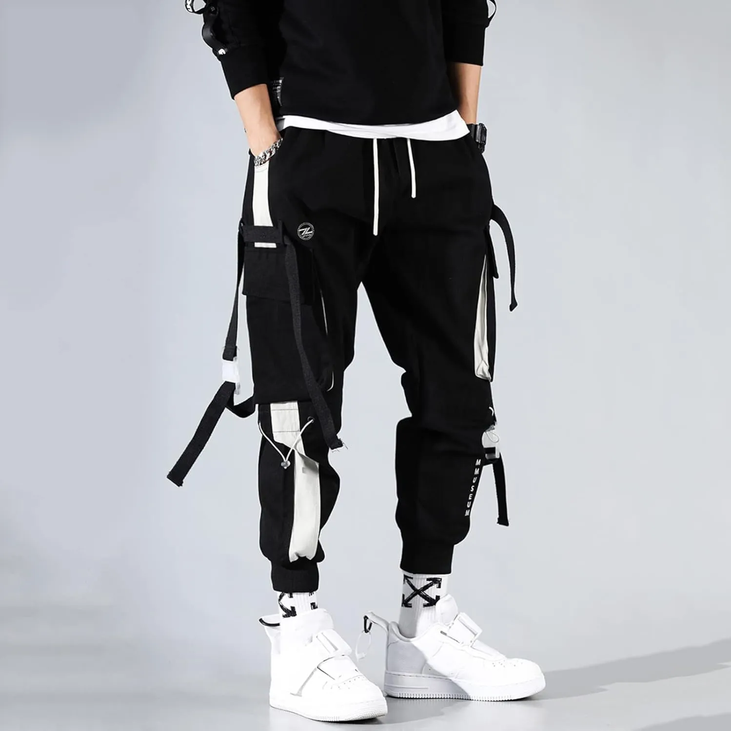 Cargo Pants for Men Work Drawstring Sports Trousers Joggers for Men Sports Active Joggers for Men Elastic Waist Mens