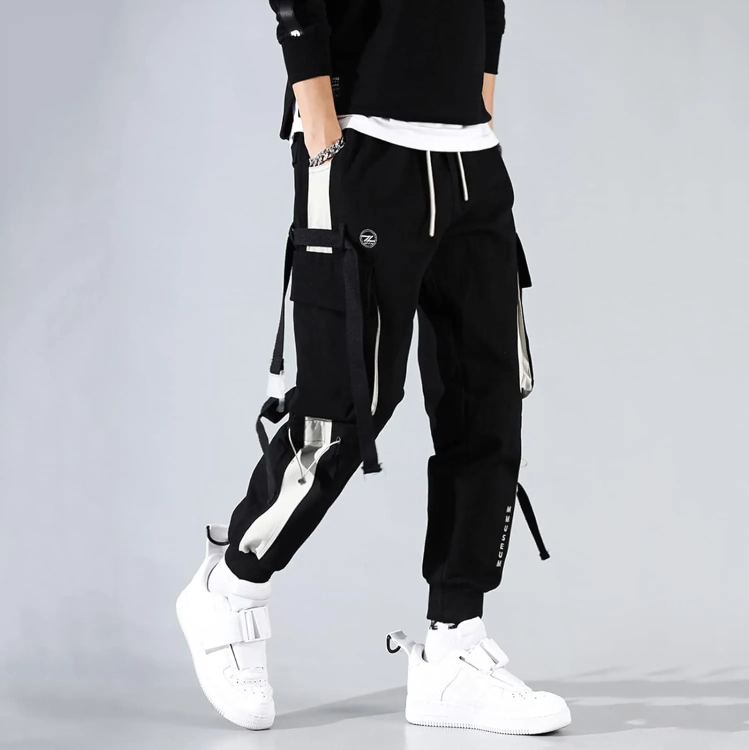 Cargo Pants for Men Work Drawstring Sports Trousers Joggers for Men Sports Active Joggers for Men Elastic Waist Mens