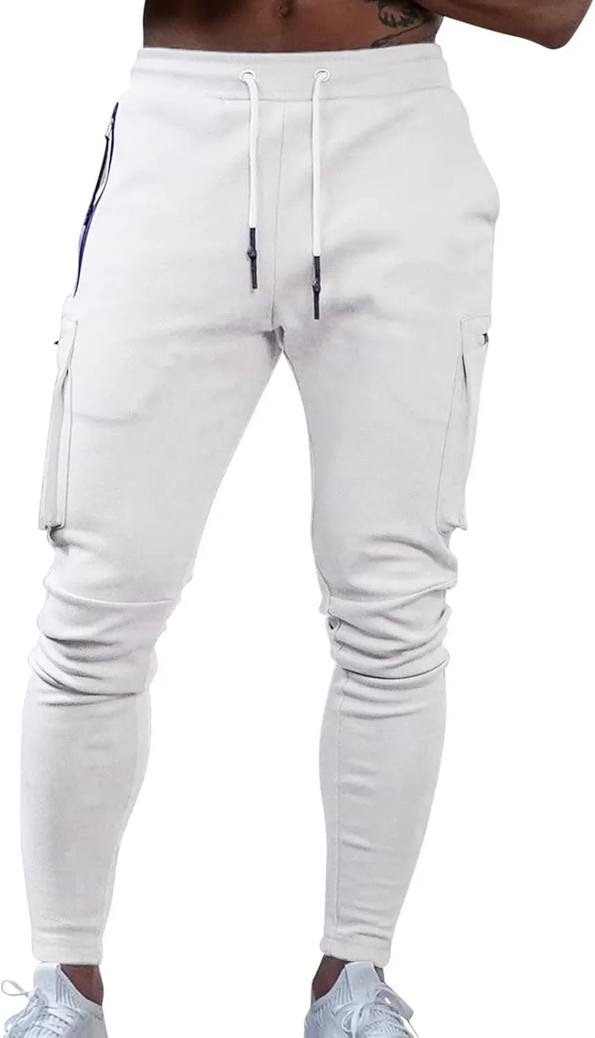 Cargo Sweatpants for Men Mens Lounge Pants Elastic Waist Jogger Sports Pants Drawstring Sports Trousers Men's Casual