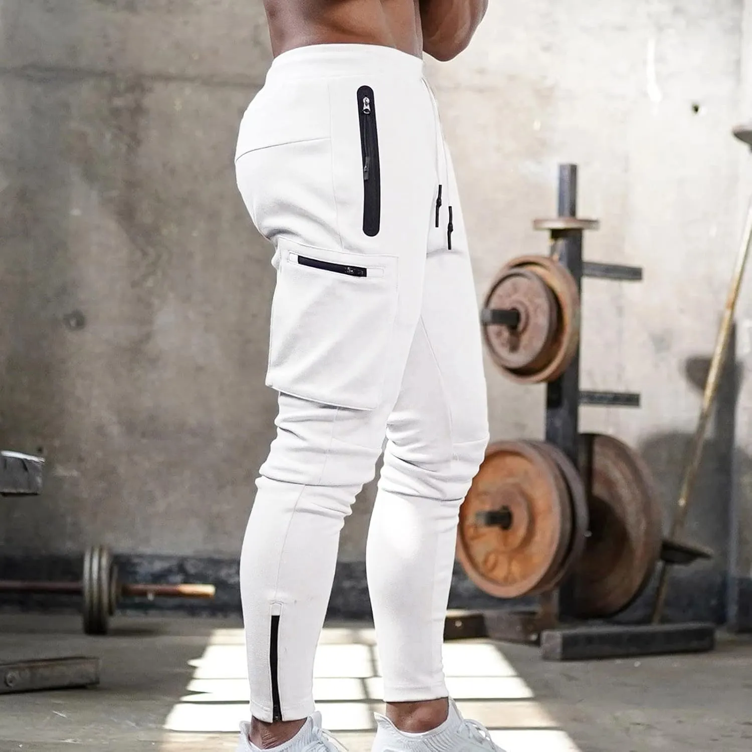 Cargo Sweatpants for Men Mens Lounge Pants Elastic Waist Jogger Sports Pants Drawstring Sports Trousers Men's Casual