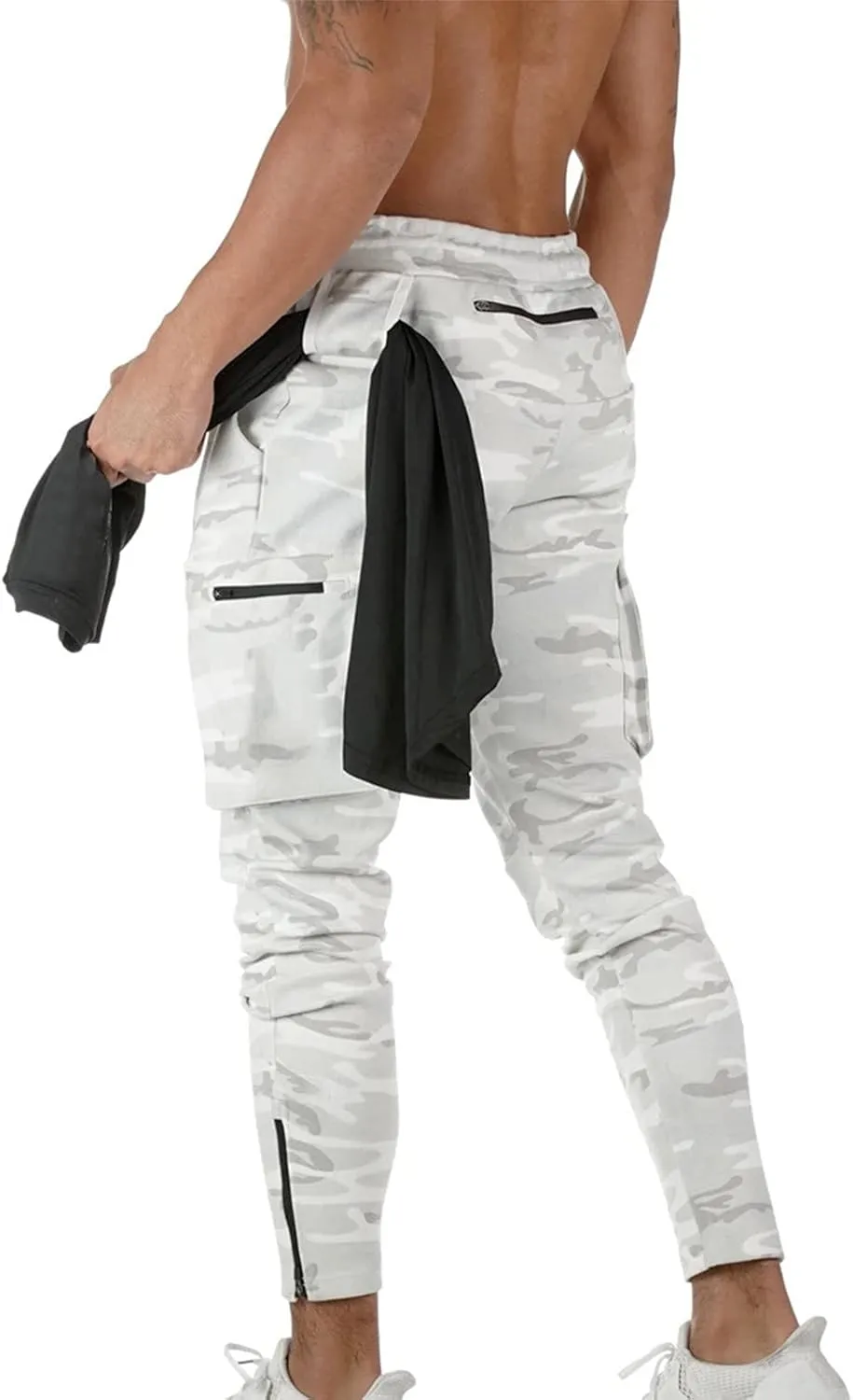Cargo Sweatpants for Men Mens Lounge Pants Elastic Waist Jogger Sports Pants Drawstring Sports Trousers Men's Casual