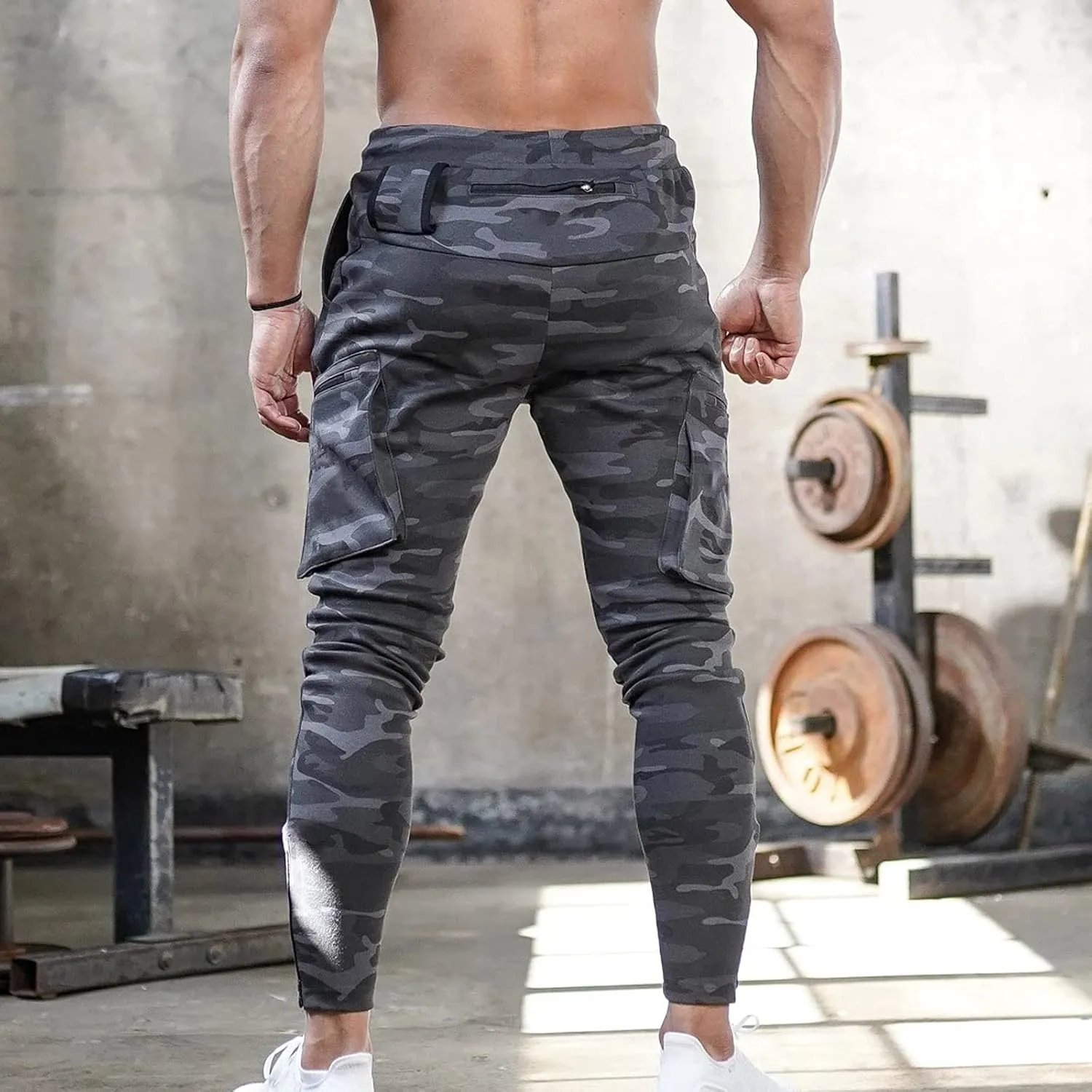 Cargo Sweatpants for Men Mens Lounge Pants Elastic Waist Jogger Sports Pants Drawstring Sports Trousers Men's Casual