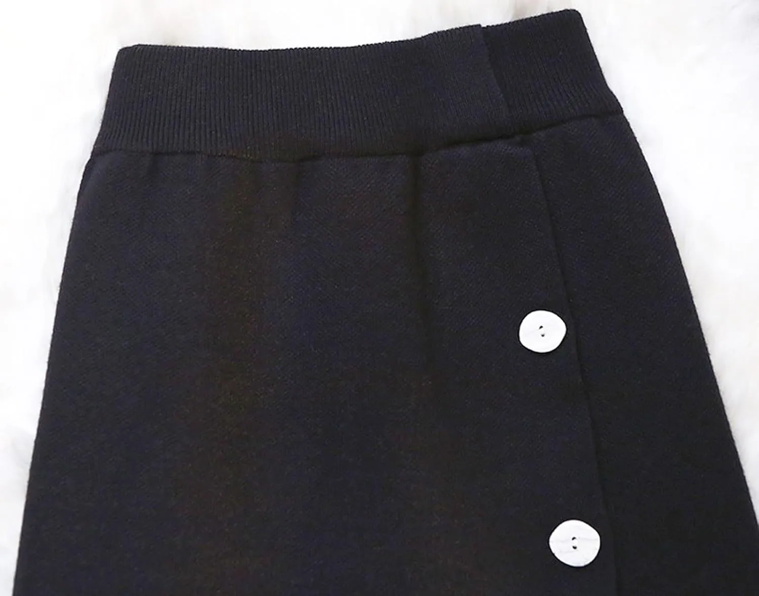 CHARTOU Women Houndstooth Knitted Bodycon Pencil Skirt Mid Long Packaged Hip Elastic Button Tassel Knit Skirt