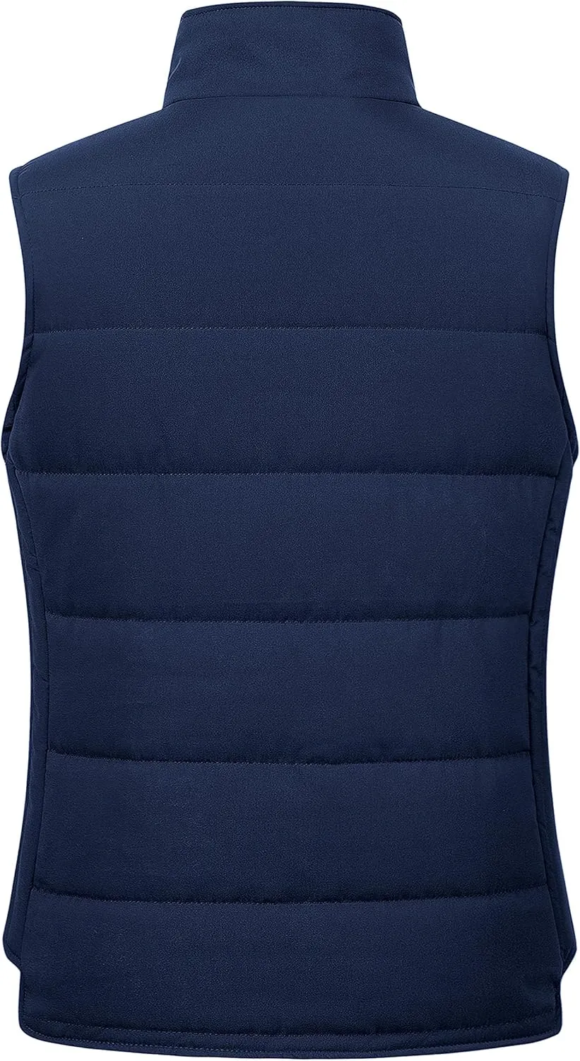 Chrisuno Women's Winter Vests Outerwear Lightweight Quilted Puffer Utility Vest