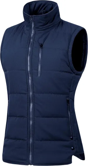 Chrisuno Women's Winter Vests Outerwear Lightweight Quilted Puffer Utility Vest
