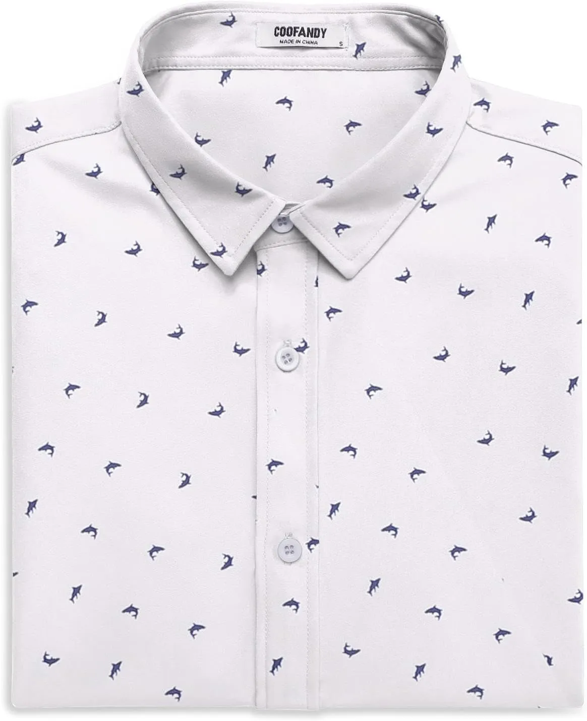 COOFANDY Men's Button Down Shirt Short Sleeve Casual Shirt for Men Summer Business Casual Dress Shirt