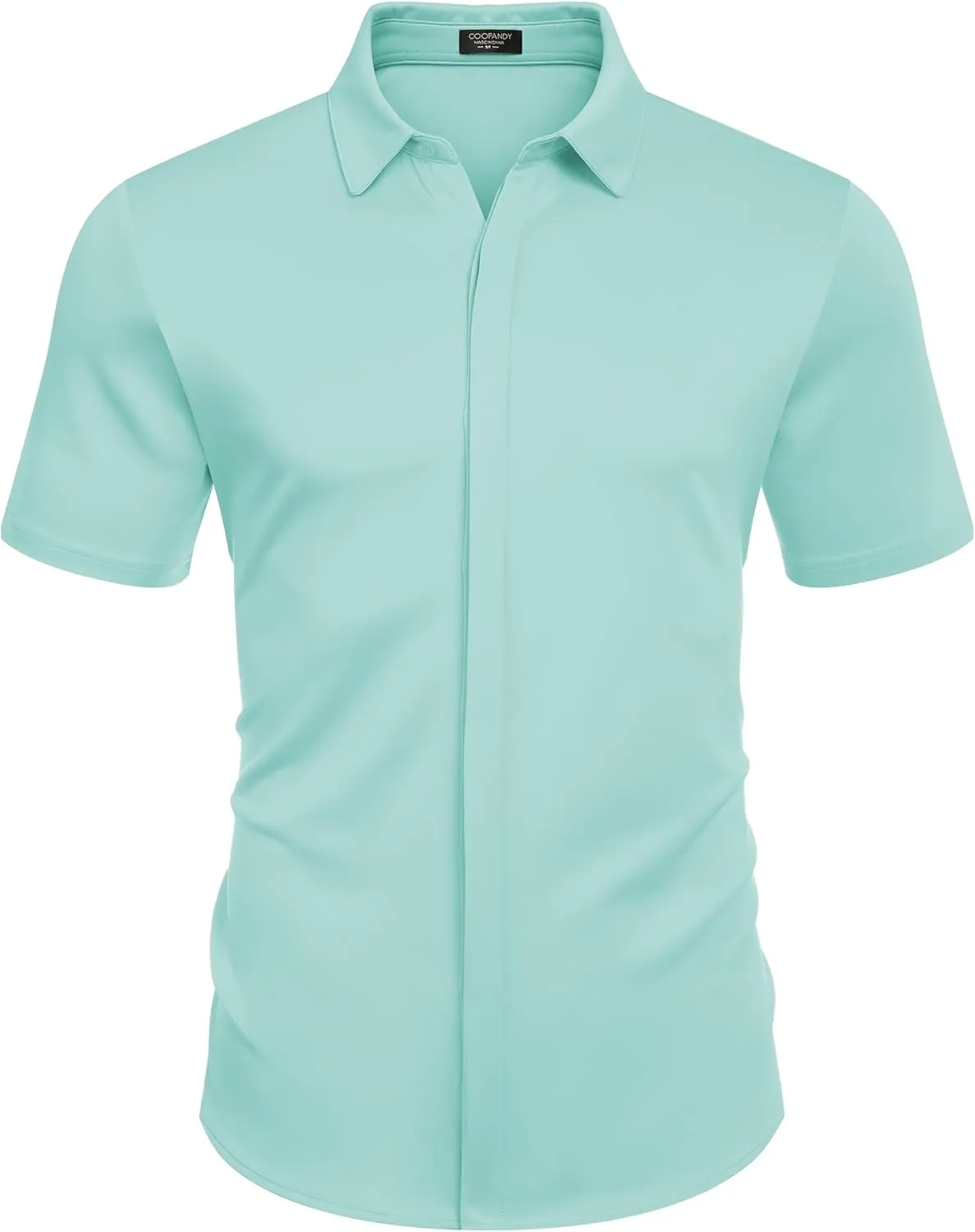 COOFANDY Mens Short Sleeve Wrinkle Free Shirt Casual Button Down Shirt Summer Dress Shirt
