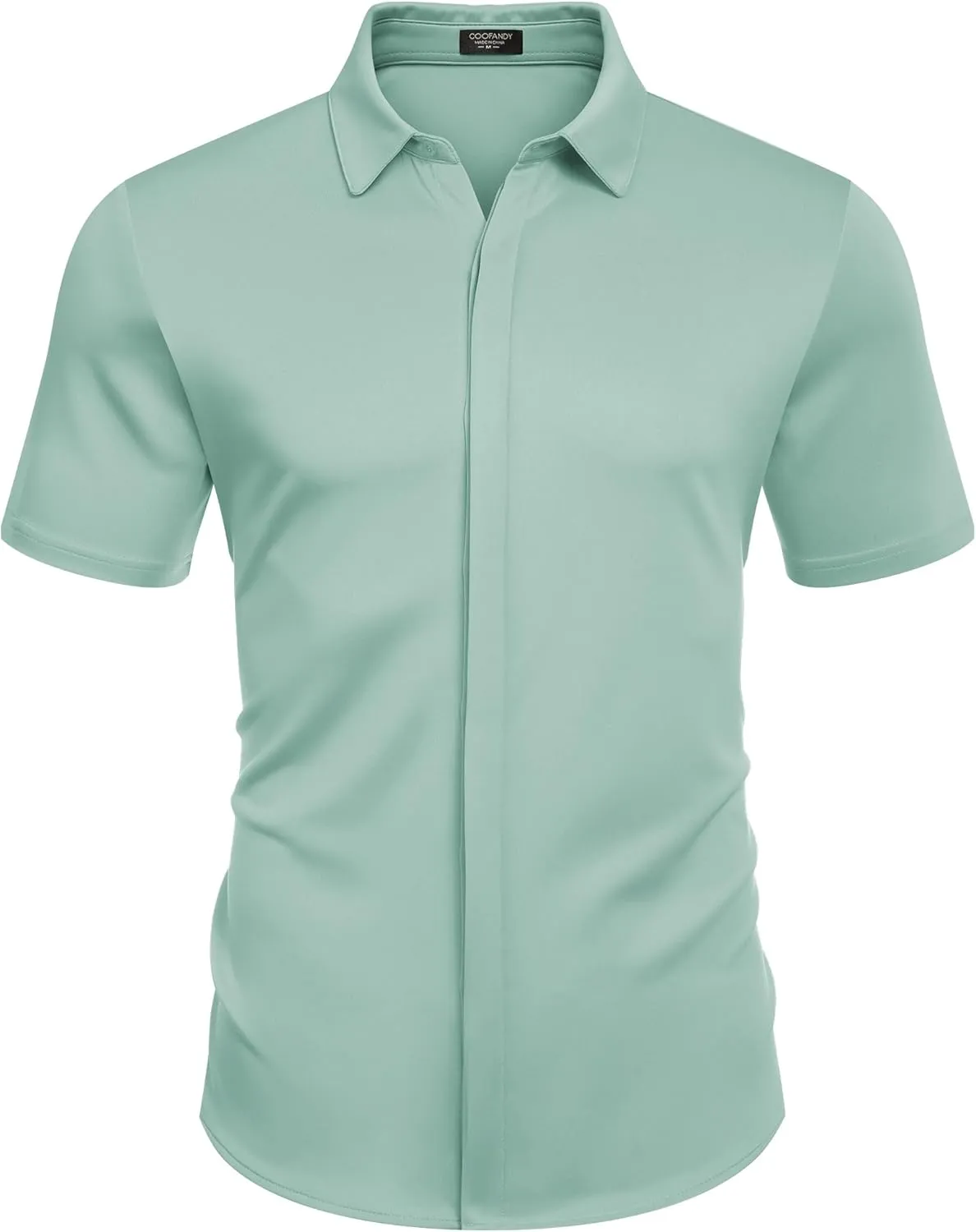 COOFANDY Mens Short Sleeve Wrinkle Free Shirt Casual Button Down Shirt Summer Dress Shirt