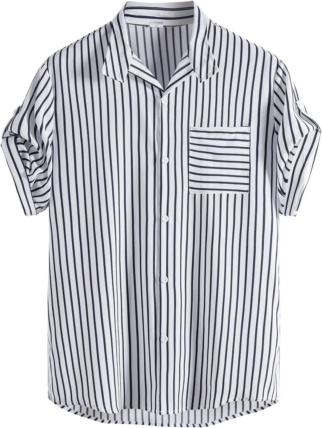 Cotton T-Shirt Shirt Sleeve Casual Blouse Printed Short Mens Men's Blouse Fit Shirt