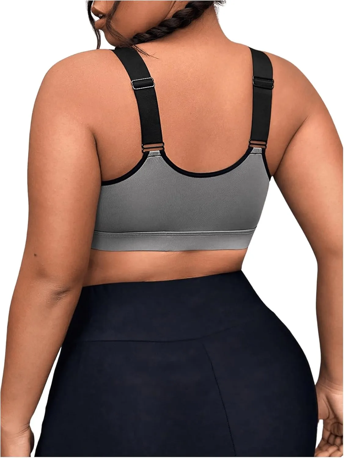 COZYEASE Women's Plus Size Sports Bra High Impact Gym Padded Sports Bra for Women