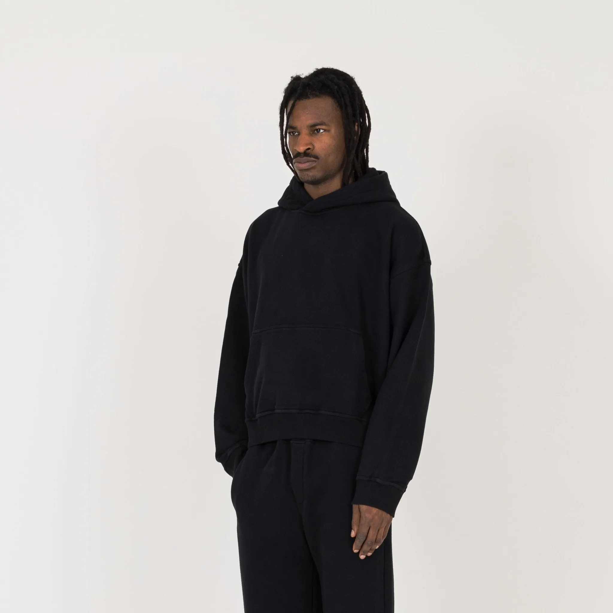 Cropped Hoodie - Black