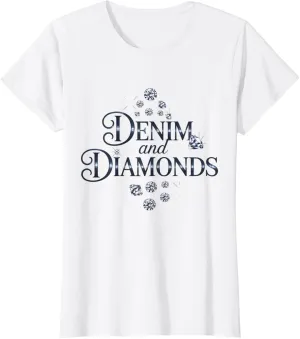 Denim And Diamonds for Ladies 2025 Denim with Diamonds Jeans T-Shirt