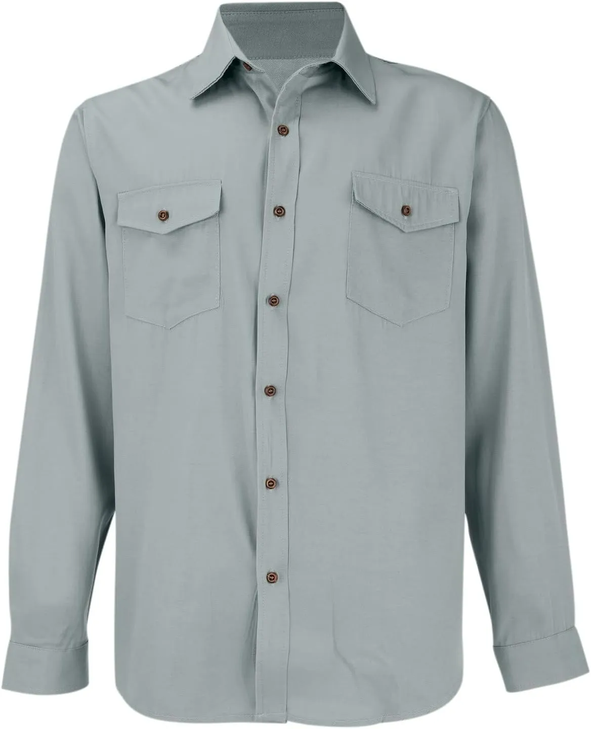 Denim Button Down Shirt Men Long Sleeve T-Shirts with Pockets Classic Fit Work Tops Vintage Western Cowboy Clothes