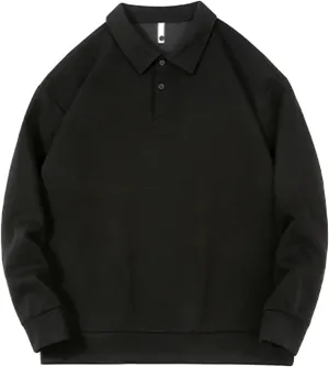 DGHM-JLMY Men's Casual Long Sleeve Polo Shirt Lapel Shirt Casual Slim Fit Tee Polo Shirt Quick Dry Performance