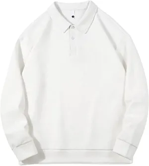 DGHM-JLMY Men's Casual Long Sleeve Polo Shirt Lapel Shirt Casual Slim Fit Tee Polo Shirt Quick Dry Performance