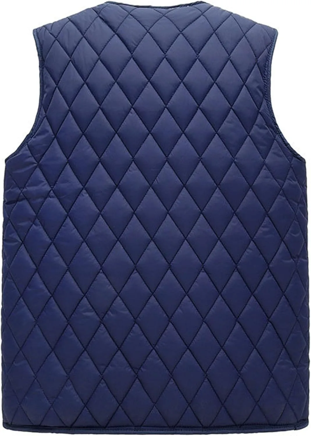 DGHM-JLMY Men's V-Neck Plush Thick Warm Down Vest Winter Sherpa Outdoor Travel Vest Fleece Lined Sleeveless Puffer Jackets