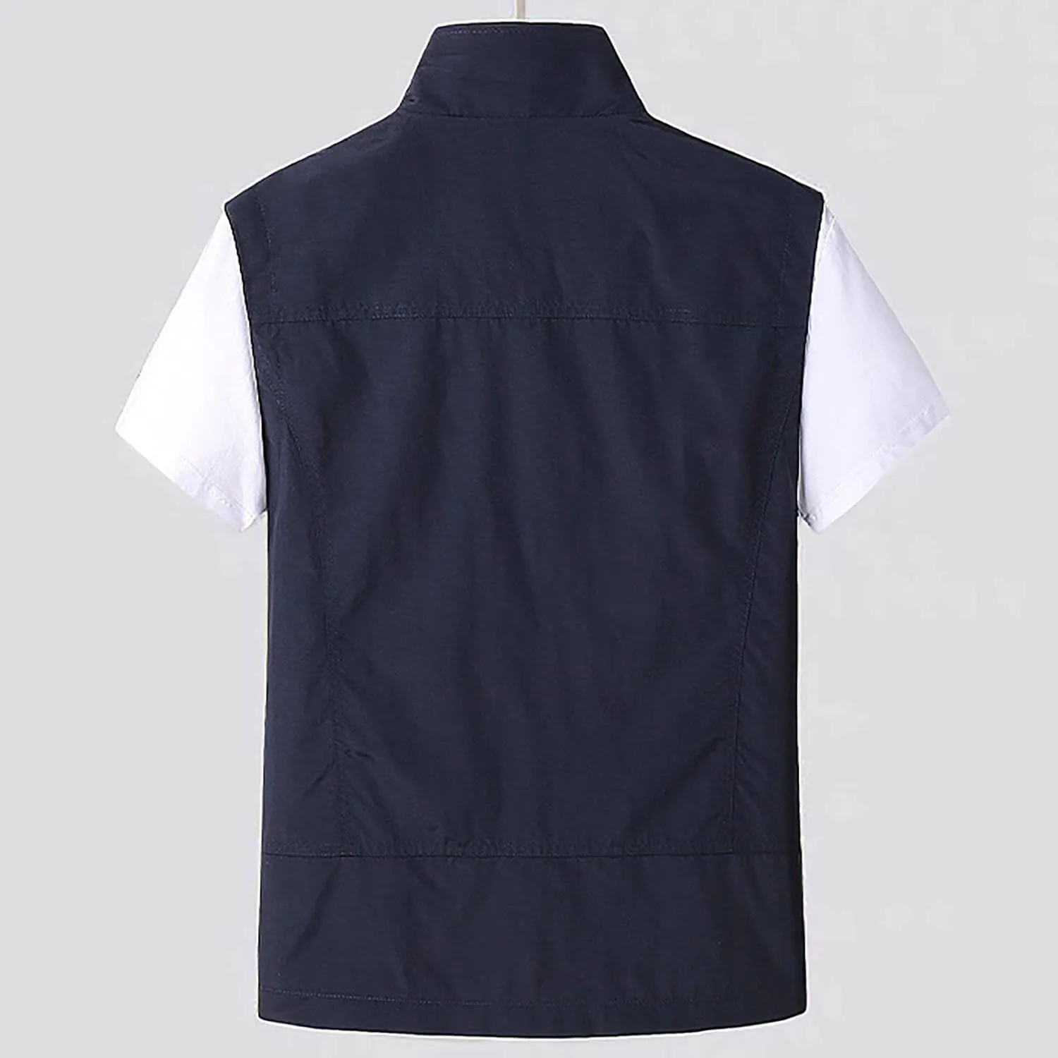 Dgoopd Lightweight Vest for Men Sleeveless Travel Hiking Casual Vest with Zipper Pockets