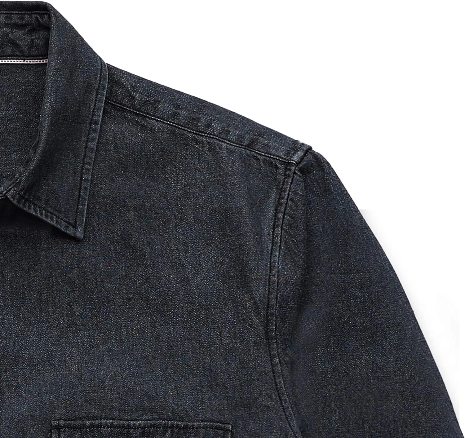 Dubinik Denim Shirt Men Mens Denim Shirts Long Sleeve Mens Denim Button Down Shirt Cotton Regular Fit Casual Work Shirts