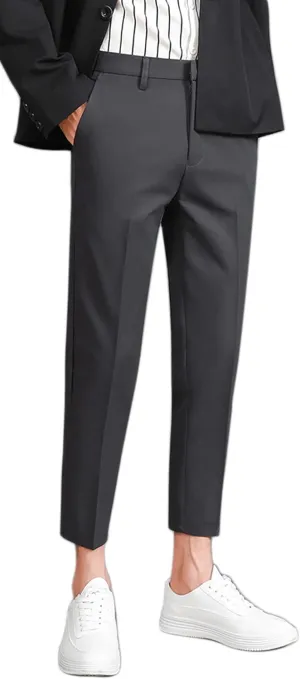 ESSYSHE Men??s Cropped Slim Fit Dress Pants Tapered Ankle Dress Pants Suit Pants