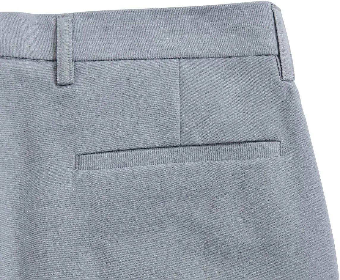 ESSYSHE Men??s Cropped Slim Fit Dress Pants Tapered Ankle Dress Pants Suit Pants