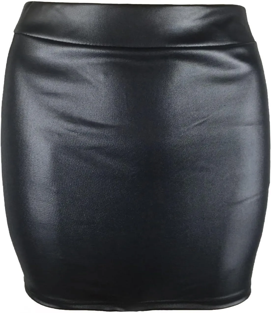 Faux Leather Mini Skirts for Women High Waisted Leather Bodycon Pencil Skirt Sexy Casual Party Night Out Clubwear