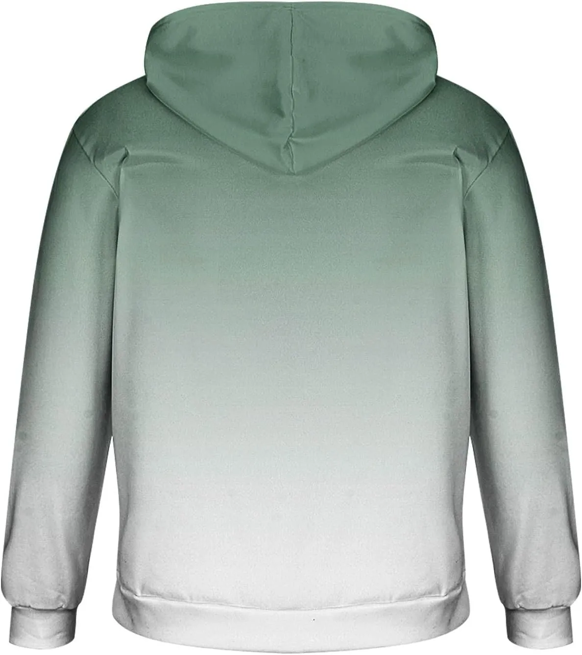Finelylove Hoodies for Men Loose Fit Gradient Hoodies Pullover Long Sleeve Hooded Collar Drawstring Casual Sweatshirt