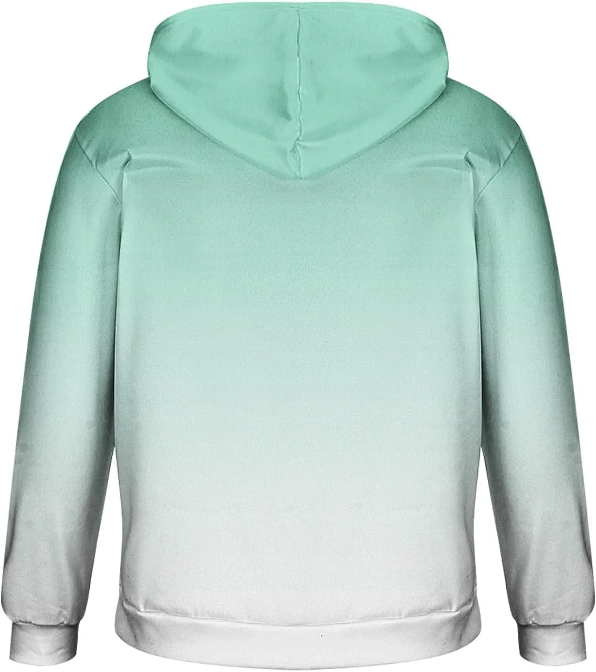 Finelylove Hoodies for Men Loose Fit Gradient Hoodies Pullover Long Sleeve Hooded Collar Drawstring Casual Sweatshirt