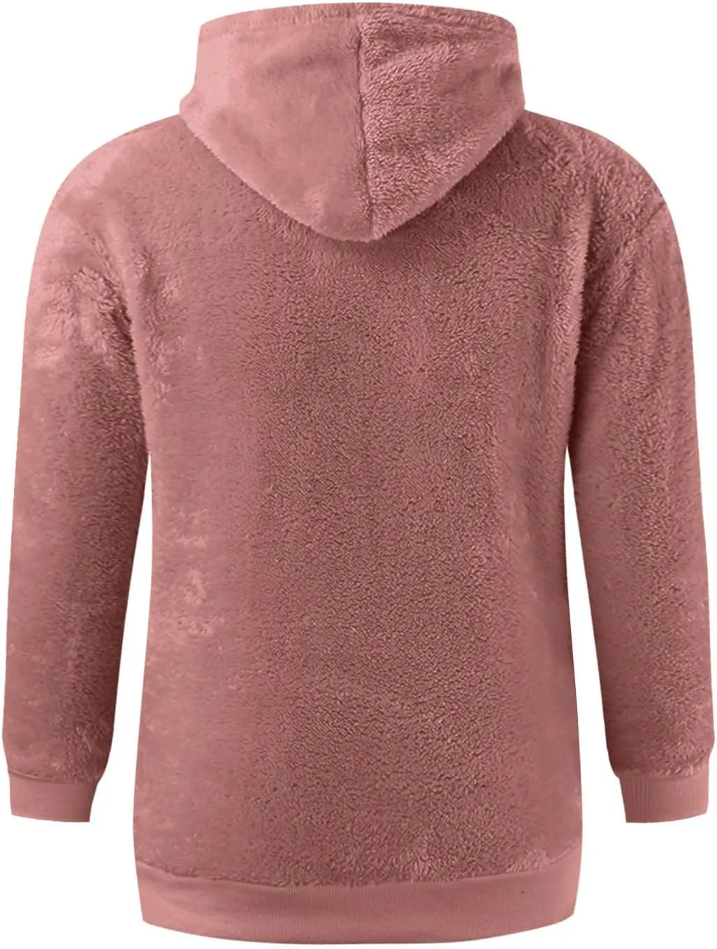 Finelylove Mens Fuzzy Sherpa Hoodies Pullover Oversized Cozy Warm Fleece Hooded Sweatshirt Fluffy Winter Outwear with Pocket