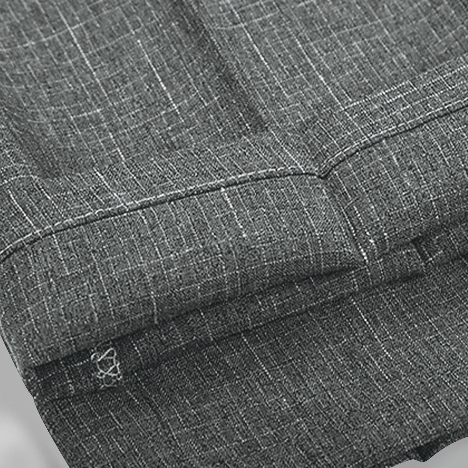Finelylove Men's Linen Dress Pants Pleated Front Vintage Dress Pants Flex Twill Chino Pants Regular Fit Straight Leg