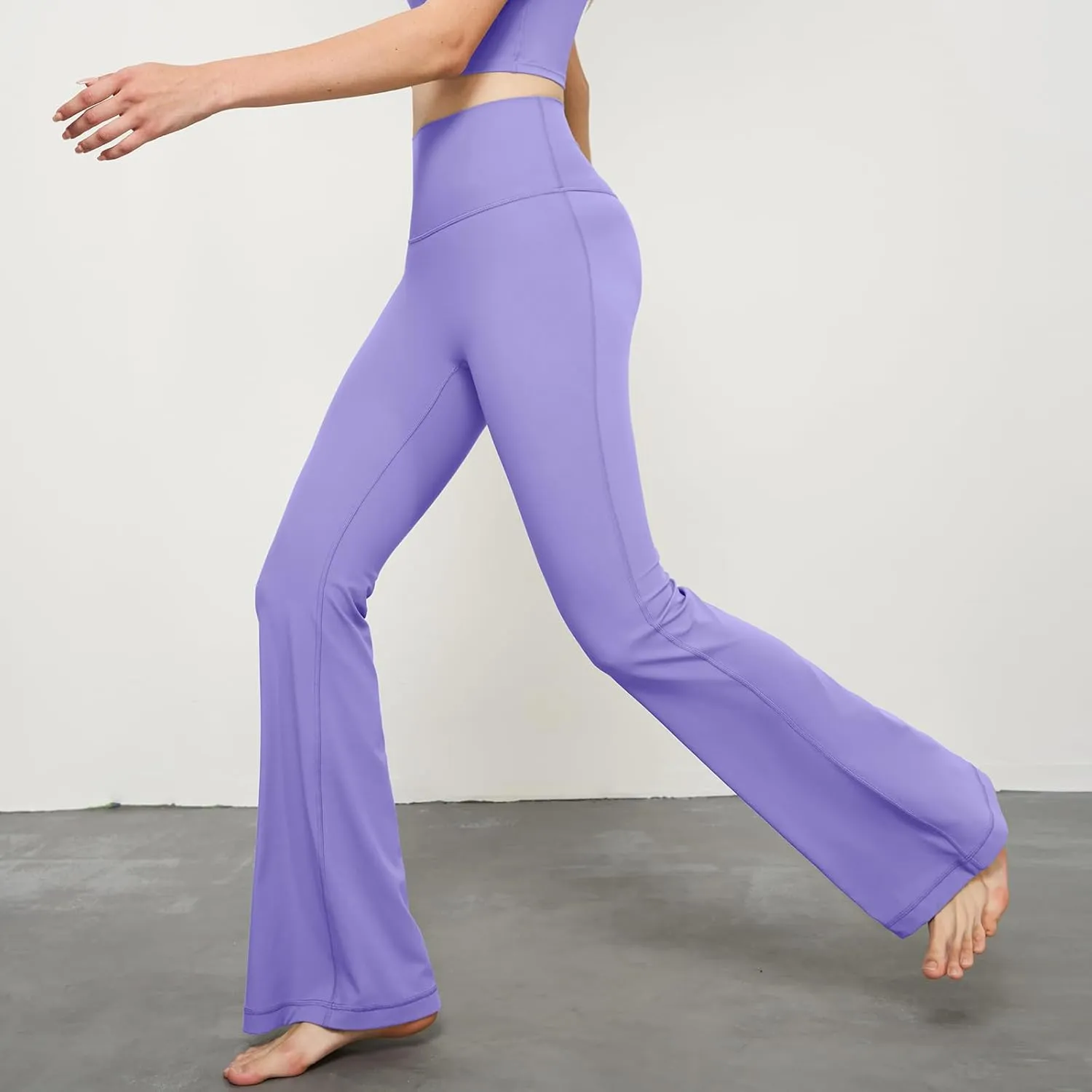 Flare Leggings, Women's Casual Bootleg Yoga Pants High Waisted Flare Workout Pants Leggings