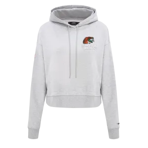 FLORIDA A&M UNIVERSITY CLASSIC FLEECE CROPPED PULLOVER HOODIE (HEATHER GREY)