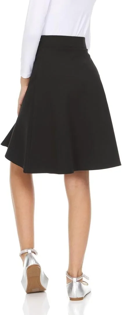 Girls Elastic Waist A-Line Skater Skirt - GM-5152