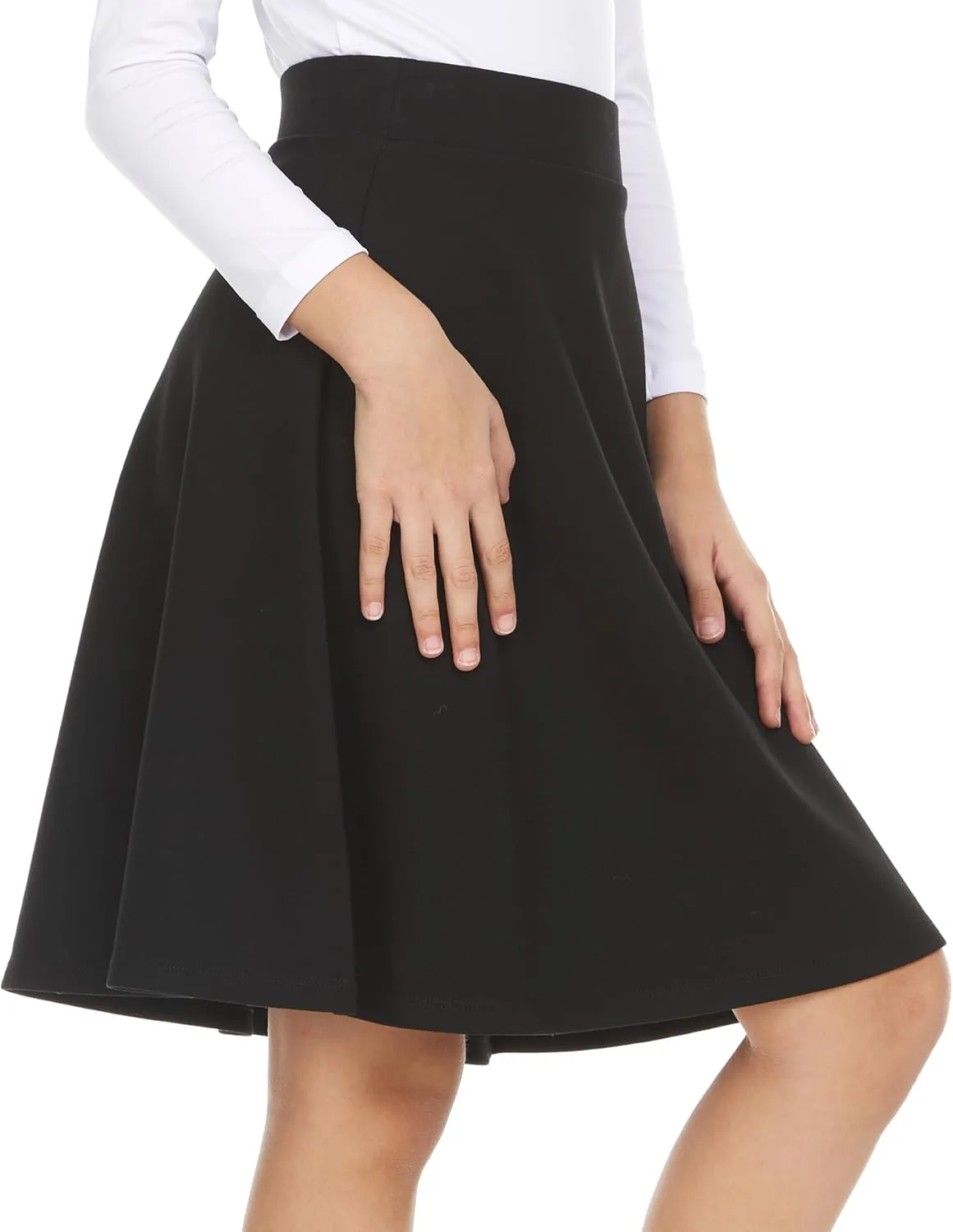 Girls Elastic Waist A-Line Skater Skirt - GM-5152