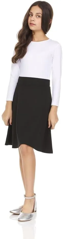 Girls Elastic Waist A-Line Skater Skirt - GM-5152