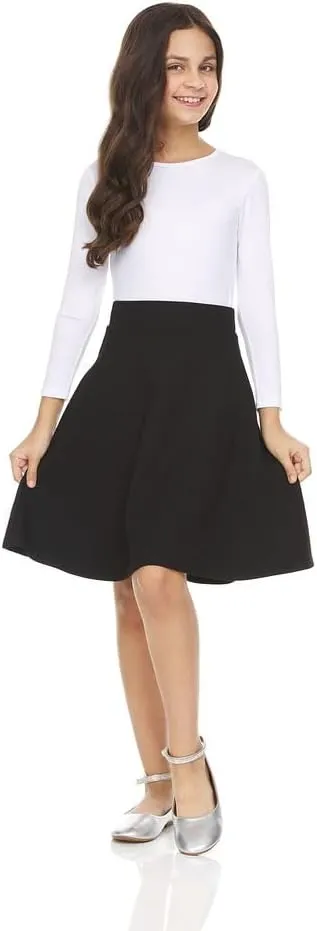 Girls Elastic Waist A-Line Skater Skirt - GM-5152