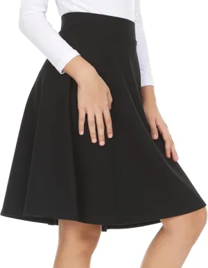 Girls Elastic Waist A-Line Skater Skirt - GM-5152